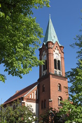 Fototapeta premium Kirche Maria Meeresstern auf der Inselstadt Werder