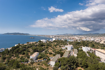 Naklejka premium Ibiza Town, Balearic Islands