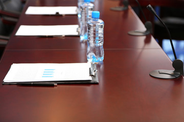 Interior of empty conference room
