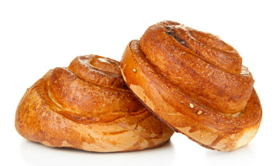 Tasty bun, isolated on white