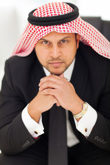 arabian businessman in office