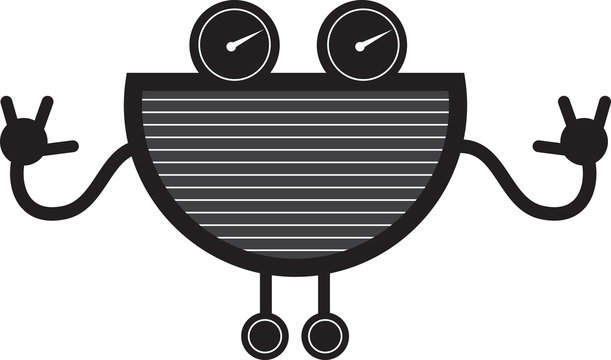 Robot creature with large grill mouth