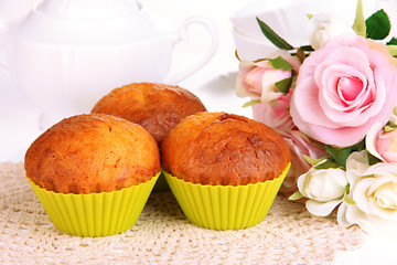 Sweet cupcakes close up