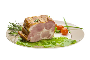 Bacon with vegetables