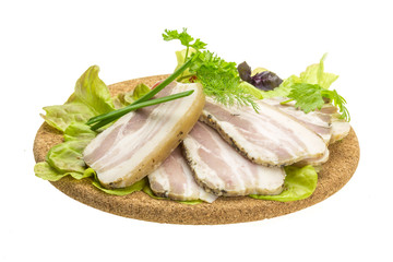 Bacon with vegetables