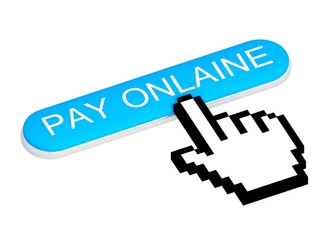 Button PAY ONLINE and hand cursor