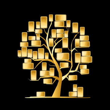Golden tree concept for your design