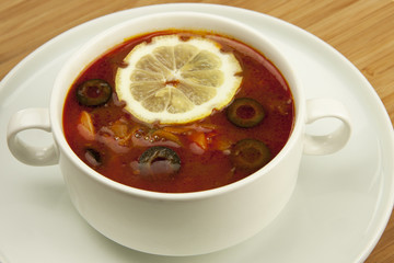 Russian and Ukrainian soup