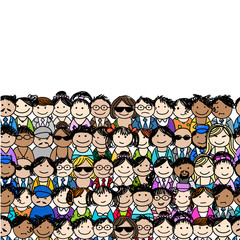 Seamless pattern with people icons for your design