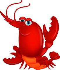 Cute lobster cartoon