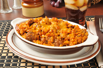 Rice enchilada casserole