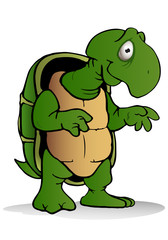 green lazy turtle