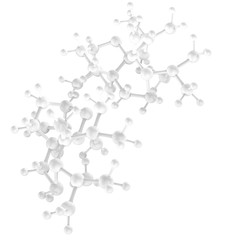 Molecule white color 3d as concept