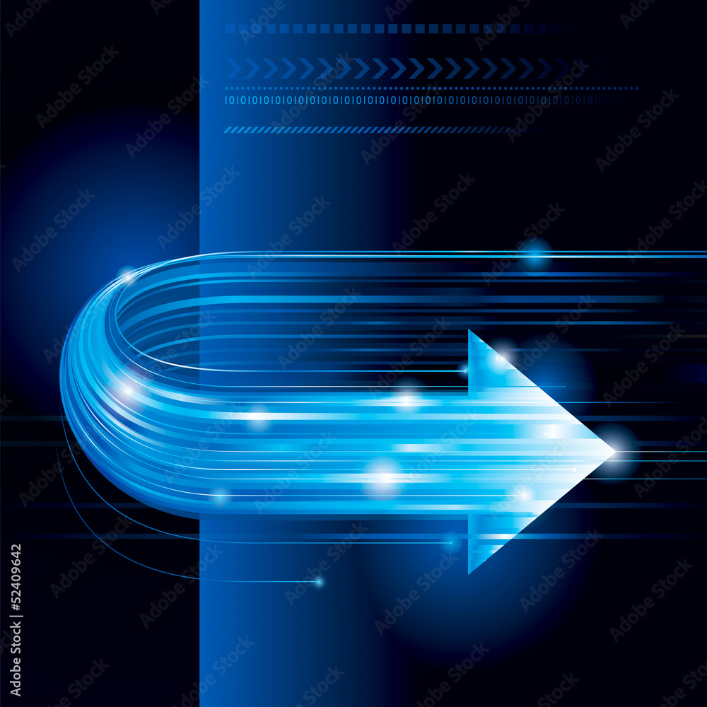 Poster abstract technology background with arrow shape.