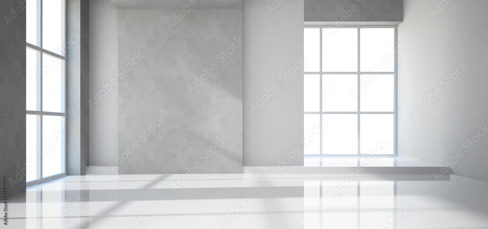 Wall mural empty modern room