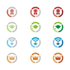 level icons, level badges
