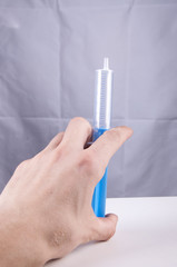 Syringe isoletd on white