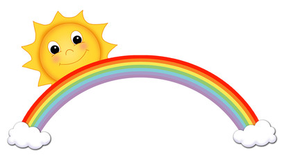 sole con arcobaleno