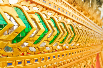 thai style wood carving