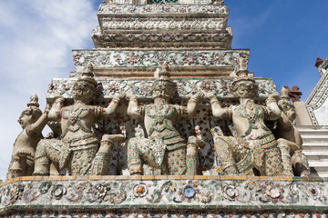 Decorative Figures on Stupa at Wat Arun