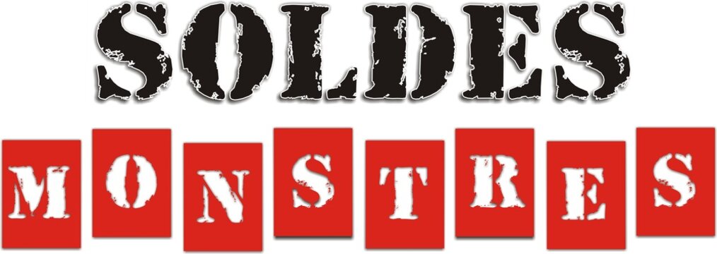 &eacute;tiquette soldes monstres