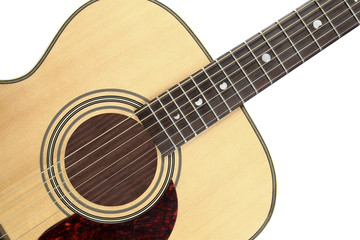 Obraz premium Guitar Soundhole, Bridge, and Fingerboard