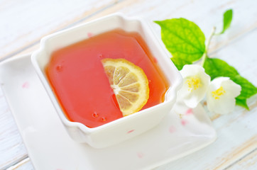 tea with lemon and jasmin