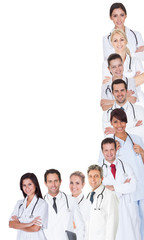 Large group of doctors and nurses