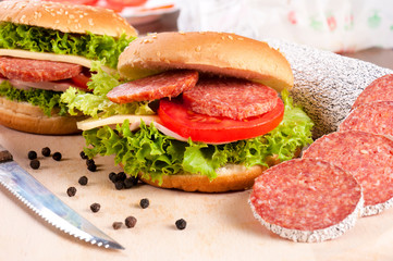Sausage sandwich