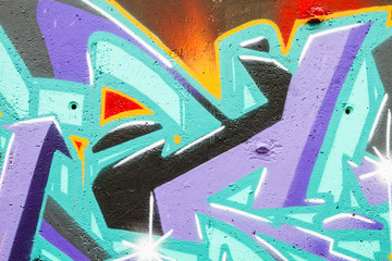 Bunte Graffiti, abstrakter Grunge-Graffiti-Hintergrund über Textu