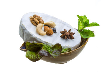 Fresh soft brie cheese