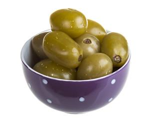 Pickled tomatoes isolated on the white background