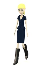 3d render of cartoon character with funny boots