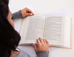 Young Woman Reading Book