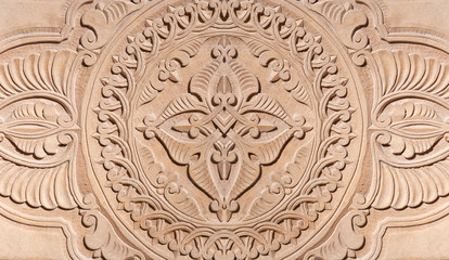 Plakat background carved wall