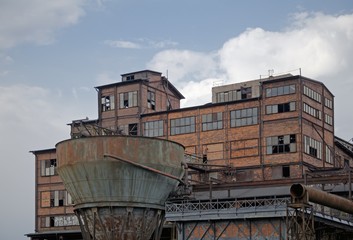 Old abandoned brick factory in Ostrava Vitkovice region