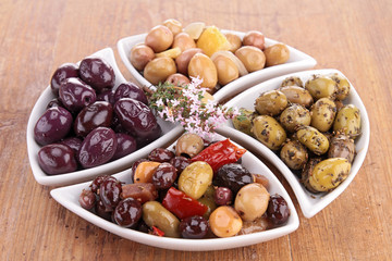 assortment of olives