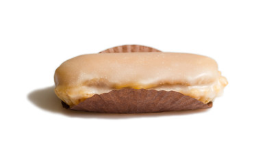Traditional asturian almond cake with sugar frosting and known a