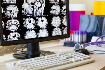 Doctor's workplace with computer