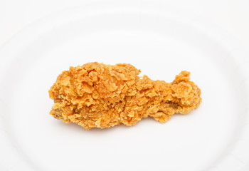 Chicken Leg on White Plate