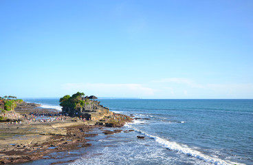 Tanah lot temple on sunny day