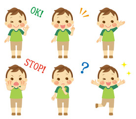 色々な表情　男の子