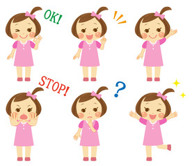 色々な表情　女の子