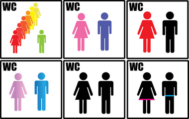 restroom icon set