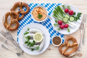 Bavarian Biergarten and Oktoberfest food