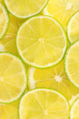 Lime and lemon slices background