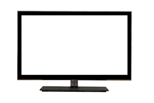lcd tv on white background