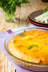 round cake in a transparent manner for baking