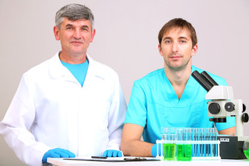 Physician and assayer during research on room background