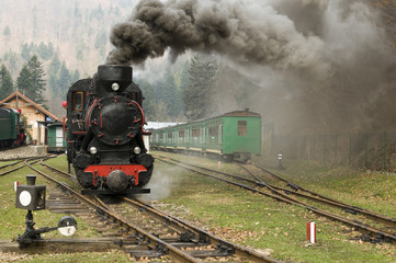 Fototapeta na wymiar parowóz pociągu